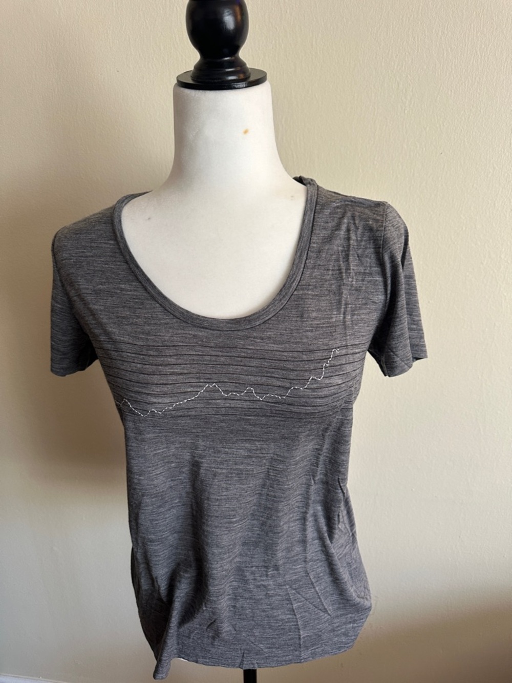 Icebreaker Women's Charcoal Gray Scoop Neck Short Sleeve Tee